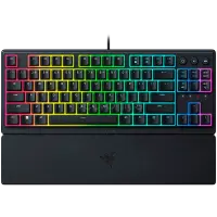Razer Ornata V3 Tenkeyless, Low Profile Gaming Keyboard, US Layout, 8 Razer Chroma™ RGB Lighting Zones, Dedicated Media Keys, UV-coated ABS Keycaps, 1000 Hz Ultrapolling, Durable spill-resistant design, Braided fiber cable