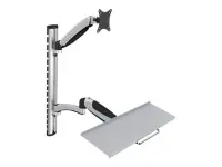 Digitus | Wall mount | Workstation | Adjustable Height, Tilt, Swivel | 27 " | Maximum weight (capacity) 6 kg | Silver