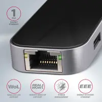AXAGON SuperSpeed USB-C COMBO 6in1 Hub | HMC-6GL – pilt 4