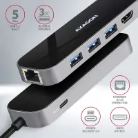 AXAGON SuperSpeed USB-C COMBO 6in1 Hub | HMC-6GL – pilt 26