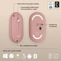 MOUSE USB OPTICAL WRL M350S/ROSE 910-007014 LOGITECH – pilt 15