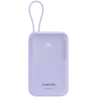 CANYON power bank OnPower 101 built-in cable 10000 mAh PD22.5W Purple