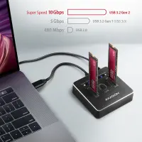 Axagon ADSA-M2C HDD/SSD dokkimisjaam USB 3.2 Gen 2 (3.1 Gen 2) Type-C Must – pilt 14