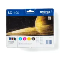 Brother LC1100VALBP tindikassett 4 tk Originaal Must, Tsüaan, Magenta, Kollane