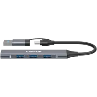 CANYON hub DS-02 4in1 USB-A/C Grey