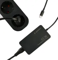 Cablexpert 65 W PowerDelivery GaN USB Type-C Fast Charger | NPA-AC-PDQC65-01