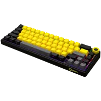 LORGAR KBP70MW, Wireless 65% Mechanical Gaming Keyboard Pro, Black/yellow, EN layout