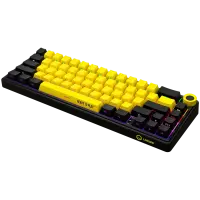 LORGAR KBP70MW, Wireless 65% Mechanical Gaming Keyboard Pro, Black/yellow, EN layout – pilt 12