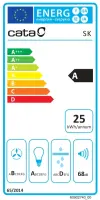 CATA Hood | SK 6000 X | Wall mounted | Energy efficiency class A | Width 60 cm | 380 m³/h | Mechanical | LED | Stainless steel – pilt 2