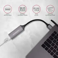 AXAGON ADE-TR Compact aluminum USB 3.2 Gen 1 Gigabit Ethernet 10/100/1000Mbit adapter with automatic installation – pilt 3