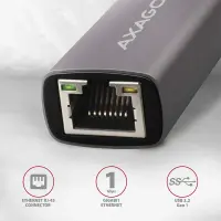 AXAGON ADE-TRC Compact aluminum USB-C 3.2 Gen 1 Gigabit Ethernet 10/100/1000Mbit adapter with automatic installation – pilt 18