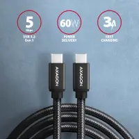 AXAGON | Data and charging USB 3.2 Gen 1 cable, 1 m | BUCM3-CM10AB | USB Type C - USB Type C – pilt 21