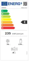 Gorenje Refrigerator | NRKI517E42 | Energy efficiency class E | Built-in | Combi | Height 177.2 cm | No Frost system | Fridge net capacity 176 L | Freezer net capacity 76 L | Display | 35 dB | White
