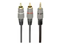Cablexpert 3.5 mm stereo plug to 2xRCA plugs, gold-plated connectors, 1.5 | CCA-352-1.5M