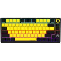 LORGAR KBP7075W, Wireless 75% Mechanical Gaming Keyboard Pro, Black/yellow, EN layout
