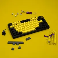 LORGAR KBP7075W, Wireless 75% Mechanical Gaming Keyboard Pro, Black/yellow, EN layout – pilt 12