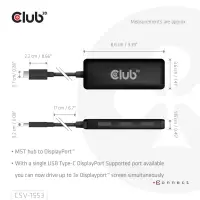 CLUB 3D USB Type-C to Triple DP MST Hub