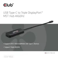 CLUB 3D USB Type-C to Triple DP MST Hub – pilt 2