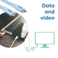 CLUB 3D USB4 type-C cable 4K60Hz 2m Blue – pilt 16