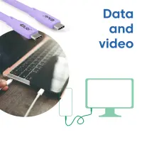 CLUB 3D USB4 type-C cable 4K60Hz 2m Prpl – pilt 5