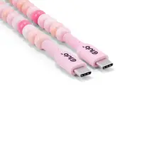 CLUB 3D USB Type-C Beaded cable 2m Pink – pilt 3