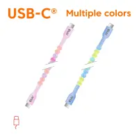 CLUB 3D USB Type-C Beaded cable 2m Pink – pilt 4