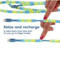 CLUB 3D USB Type-C Beaded cable 2m Blue – pilt 3