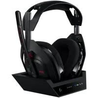 LOGITECH Astro A50 LIGHTSPEED Wireless Gaming Headset + Base Station - BLACK - 2.4GHZ - PLUGC -  EMEA28-935