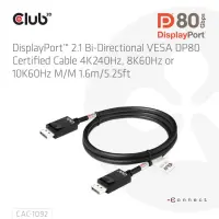CLUB3D CAC-1092 DisplayPort-kaabel 1,6 m Must – pilt 6