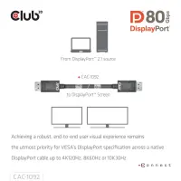 CLUB3D CAC-1092 DisplayPort-kaabel 1,6 m Must – pilt 11