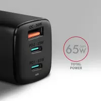 Axagon ACU-DPQ65 mobiilseadme laadija Mobiiltelefon, Märkmikarvuti, Sülearvuti, Nutitelefon, Nutikell, Tahvel, Universaalne Must Vahelduvvool Kiirlaadimine Hoonesisene – pilt 23