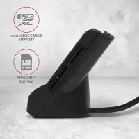 Axagon CRE-SM2 kiipkaardilugeja Hoonesisene USB USB 2.0 Must – pilt 5