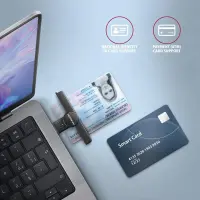 Axagon CRE-SMPA kiipkaardilugeja Hoonesisene USB USB 2.0 Must – pilt 10