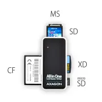 Axagon CRE-X1 kaardilugeja USB 2.0 Must, Valge – pilt 3
