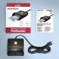 Axagon CRE-SM3N USB Smart card Flat kiipkaardilugeja Hoonesisene USB 2.0 Must – pilt 3