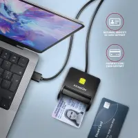 Axagon CRE-SM3N USB Smart card Flat kiipkaardilugeja Hoonesisene USB 2.0 Must – pilt 6