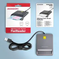 Axagon CRE-SM3T USB Smart card Flat kiipkaardilugeja Hoonesisene USB 2.0 Must – pilt 12