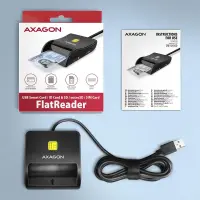 Axagon CRE-SM3SD USB Smart card & SD/microSD/SIM Flat kiipkaardilugeja Hoonesisene USB 2.0 Must – pilt 11