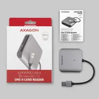 Axagon CRE-S3 External card reader USB-A 3.2 Gen 1 3-slot & lun SD/microSD/CF kaardilugeja USB 3.2 Gen 1 (3.1 Gen 1) Type-A Hall – pilt 10