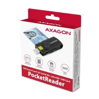 Axagon CRE-SMP2A USB Smart card & SD/microSD/SIM PocketReader kiipkaardilugeja Hoonesisene USB Type-A/USB Type-C Must – pilt 19
