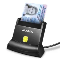 Axagon Universal desktop USB contact Smart/ID card reader with long USB-A cable. Suitable for the eObanka application. kiipkaardilugeja Hoonesisene USB 2.0 Must – pilt 6