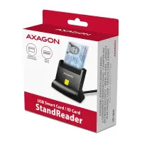 Axagon Universal desktop USB contact Smart/ID card reader with long USB-A cable. Suitable for the eObanka application. kiipkaardilugeja Hoonesisene USB 2.0 Must – pilt 8