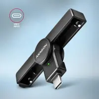 Axagon CRE-SMPC USB-C Smart card/ID card PocketReader kiipkaardilugeja Hoonesisene USB tüüp-C Must – pilt 12