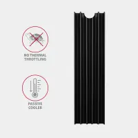Axagon CLR-M2L10 arvuti jahutussüsteem M.2 NVMe SSD, SSD-draiv Kütteseade/radiaator Must 1 tk