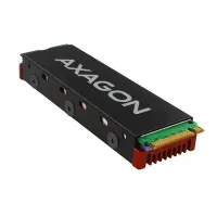 Axagon CLR-M2 arvuti jahutussüsteem M.2 NVMe SSD, SSD-draiv Kütteseade/radiaator Must, Punane 1 tk – pilt 2