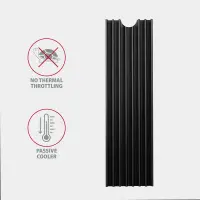 Axagon CLR-M2L6 arvuti jahutussüsteem M.2 NVMe SSD, SSD-draiv Kütteseade/radiaator Must 1 tk – pilt 3