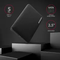 Axagon EE25-SL kõvakettaboks HDD/SSD ümbris Must 2.5" – pilt 5