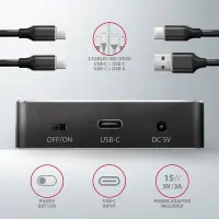 Axagon ADSA-M2C HDD/SSD dokkimisjaam USB 3.2 Gen 2 (3.1 Gen 2) Type-C Must – pilt 14