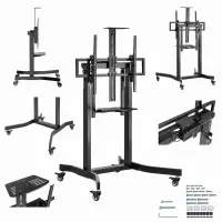 TV SET ACC FLOOR STAND 55-100"/HEIGHT ADJ TVS-100T-01 GEMBIRD – pilt 8