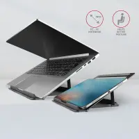 Axagon STND-L sülearvuti raam & alus Sülearvuti ja tahvelarvuti alus Hall 43,9 cm (17.3") – pilt 10